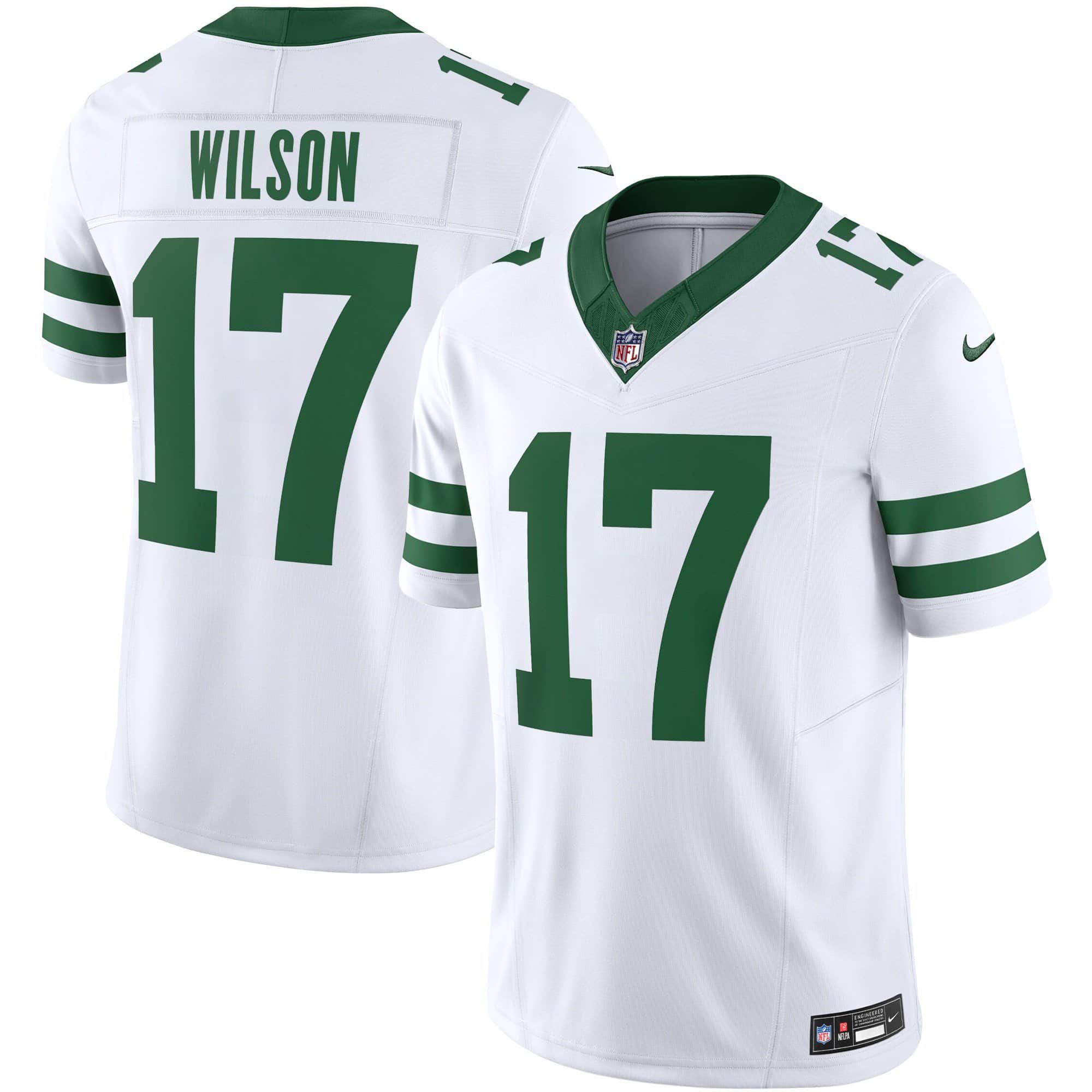 Men New York Jets #17 Wilson White 2024 Nike Limited NFL Jersey